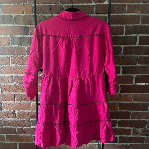 NWT Anthropologie The Bettina Tiered Mini Shirt Dress, Linen Edition, size XS p - Picture 7 of 11